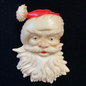Vintage 1940’s Celluloid Santa Claus Pin Brooch